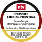 123energie ntv Deutscher-Fairness-Preis Gesamtsieger Stromanbieter überregional 2024