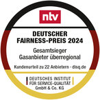 123energie ntv Deutscher-Fairness-Preis Gesamtsieger Gasanbieter überregional 2024